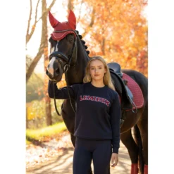 LeMieux Trui Vida Varsity Crew Neck Navy