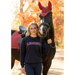 LeMieux Trui Vida Varsity Crew Neck Navy
