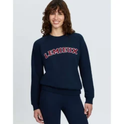 LeMieux Trui Vida Varsity Crew Neck Navy