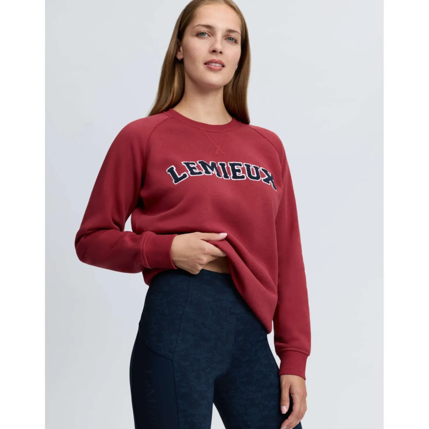 LeMieux Trui Vida Varsity Crew Neck Russet