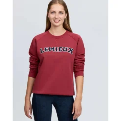 LeMieux Trui Vida Varsity Crew Neck Russet