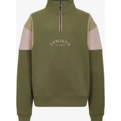 LeMieux Trui Viola Quarter Zip Kids Willow Green