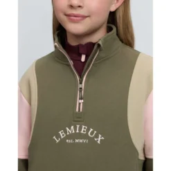 LeMieux Trui Viola Quarter Zip Kids Willow Green