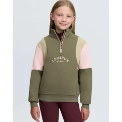 LeMieux Trui Viola Quarter Zip Kids Willow Green
