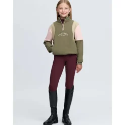 LeMieux Trui Viola Quarter Zip Kids Willow Green