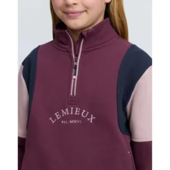 LeMieux Trui Viola Quarter Zip Kids Bramble