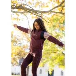 LeMieux Trui Viola Quarter Zip Kids Bramble