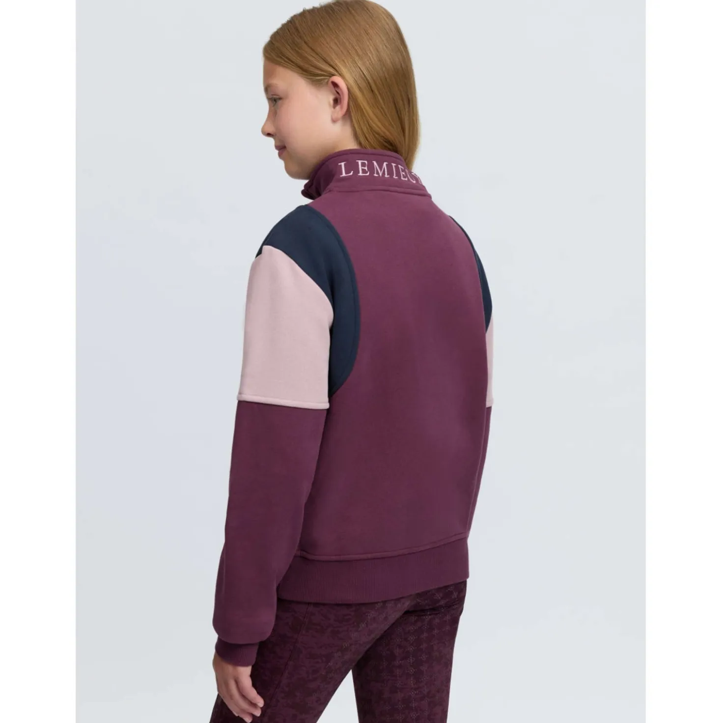 LeMieux Trui Viola Quarter Zip Kids Bramble