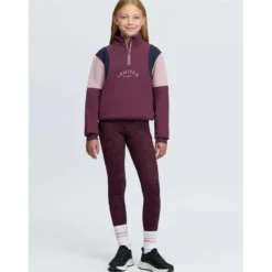 LeMieux Trui Viola Quarter Zip Kids Bramble