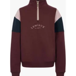 LeMieux Trui Viola Quarter Zip Kids Bramble
