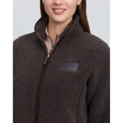 LeMieux Vest Heritage Borg Zip Through Cocoa