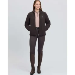 LeMieux Vest Heritage Borg Zip Through Cocoa