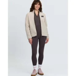 LeMieux Vest Heritage Borg Zip Through Stone