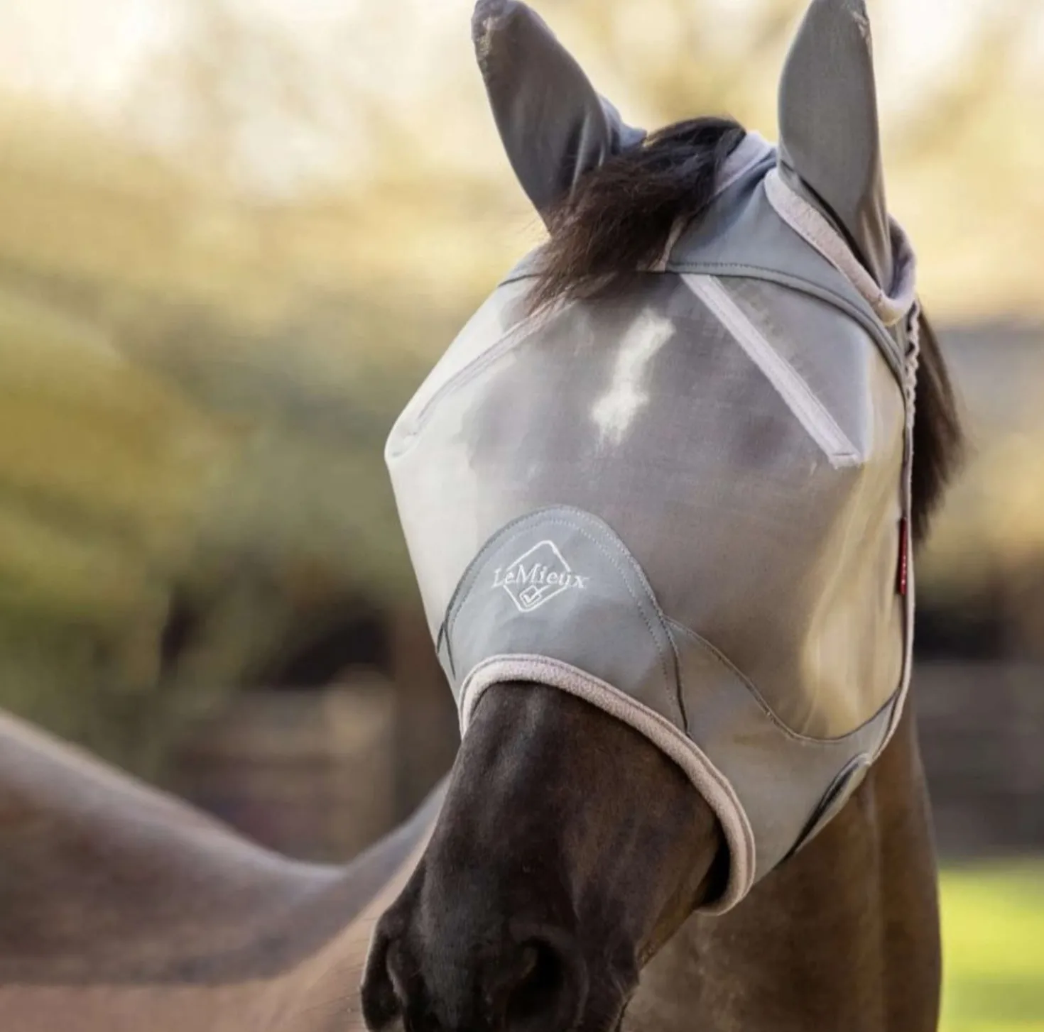 LeMieux Vliegenmasker ArmourShield Pro Half Grijs