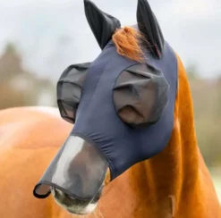 LeMieux Vliegenmasker Bug Relief Met Neusnetje Navy