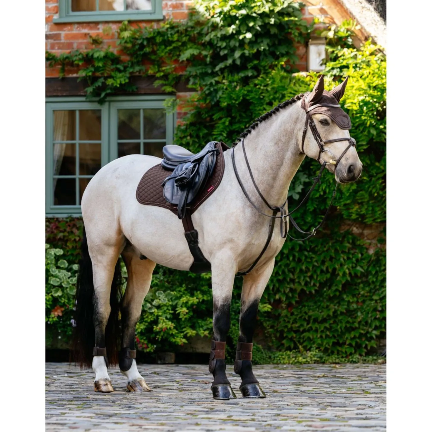 LeMieux Zadeldekje Brilliance Close Contact Square Springen Espresso
