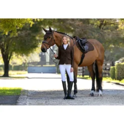 LeMieux Zadeldekje Brilliance Close Contact Square Springen Espresso