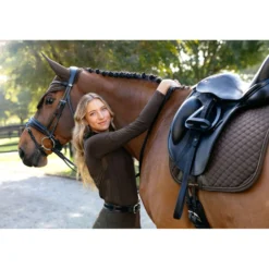 LeMieux Zadeldekje Brilliance Dressuur Espresso