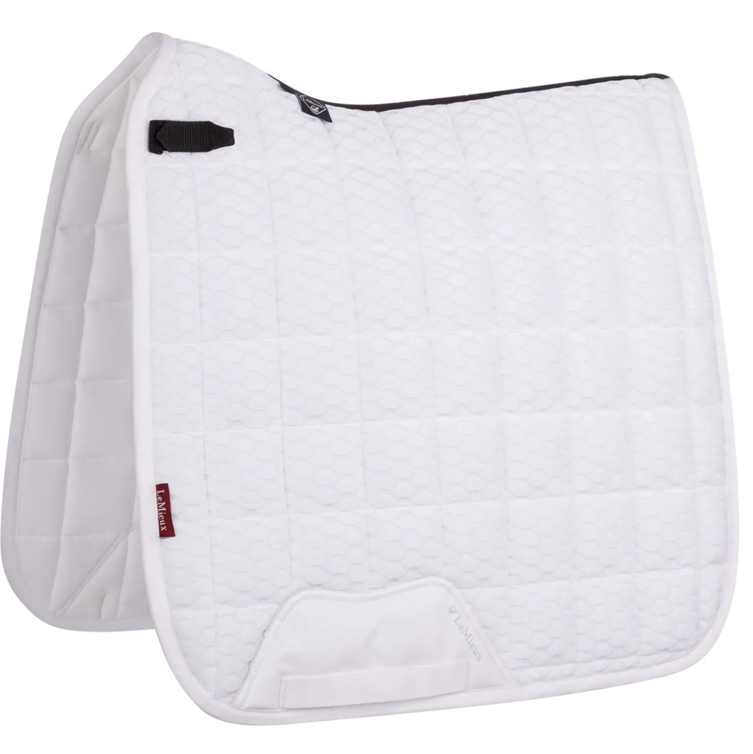 LeMieux Zadeldekje Carbon Mesh Air Square Dressuur Wit