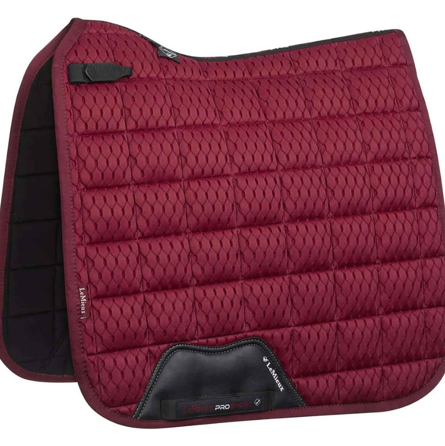 LeMieux Zadeldekje Carbon Mesh Air Square Dressuur Mulberry