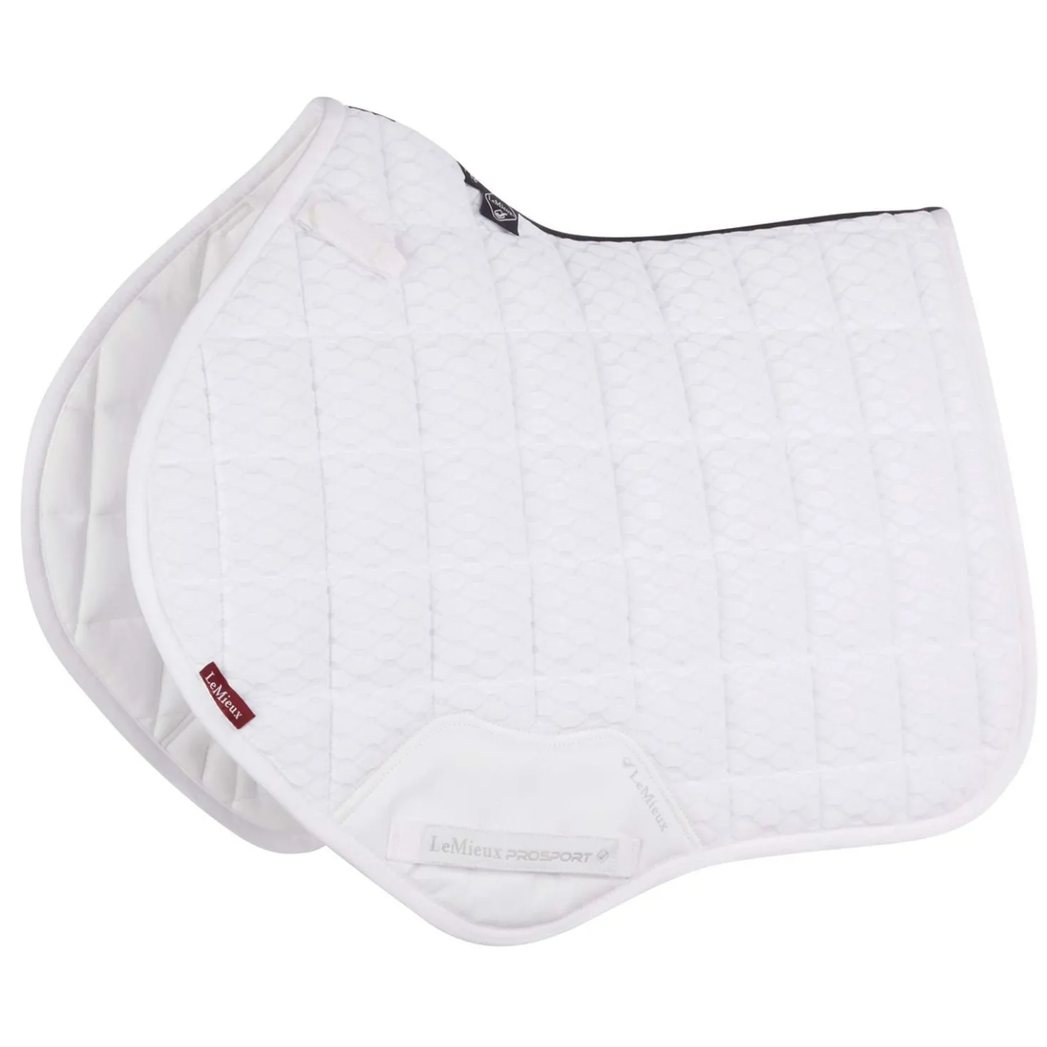 LeMieux Zadeldekje Carbon Mesh Air Square CC Wit