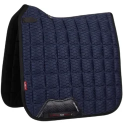 LeMieux Zadeldekje Carbon Mesh Air Square Dressuur Navy
