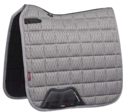 LeMieux Zadeldekje Carbon Mesh Air Square Dressuur Grijs