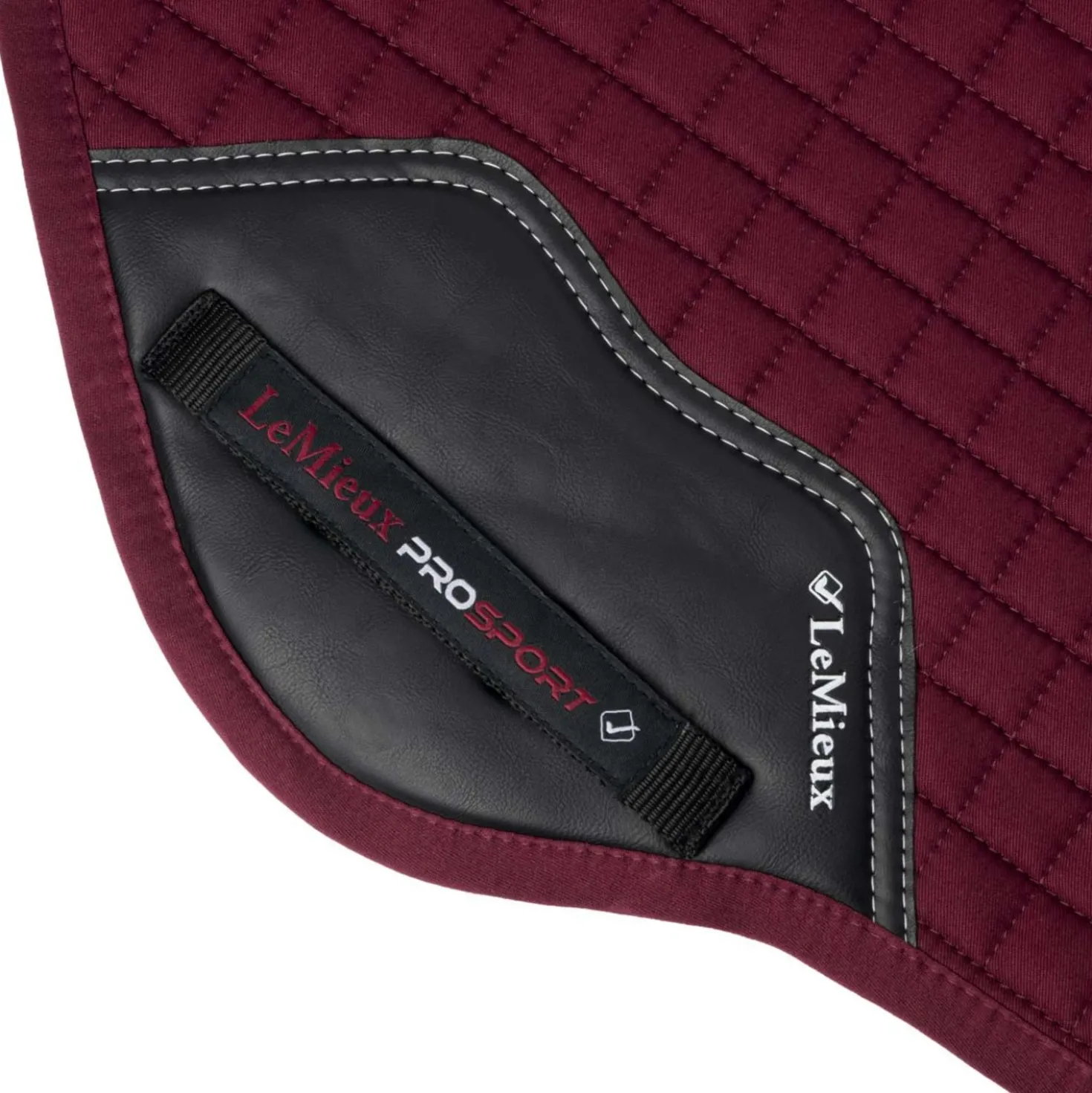 LeMieux Zadeldekje Cotton Square Close Contact Burgundy