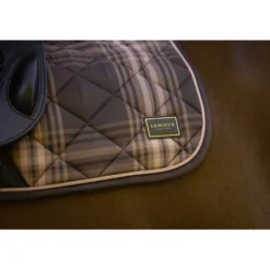 LeMieux Zadeldekje Heritage Check Square Springen Cocoa