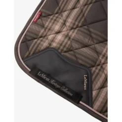 LeMieux Zadeldekje Heritage Check Square Dressuur Cocoa