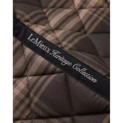 LeMieux Zadeldekje Heritage Check Square Dressuur Cocoa