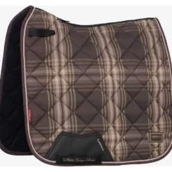 LeMieux Zadeldekje Heritage Check Square Dressuur Cocoa