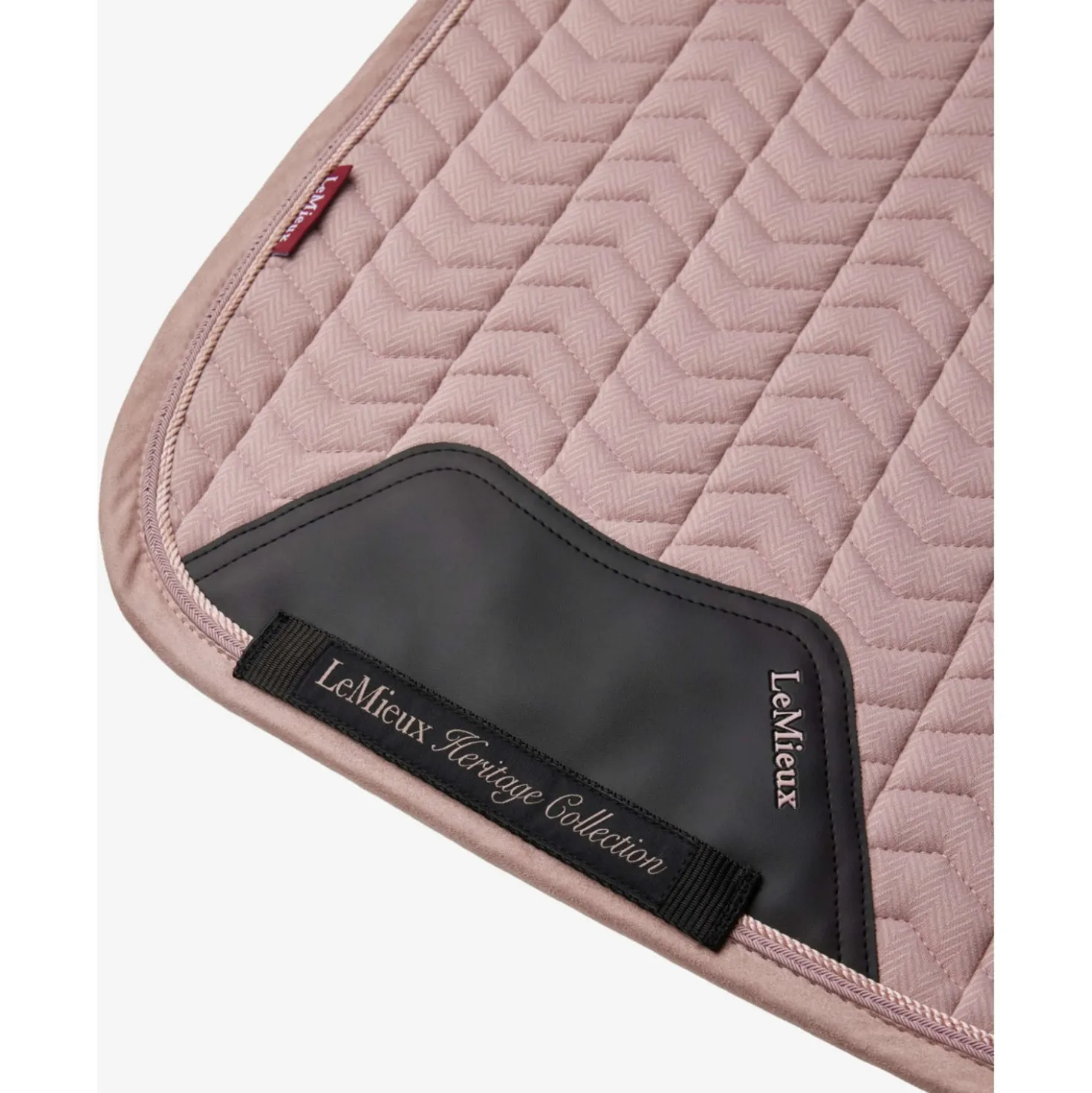 LeMieux Zadeldekje Heritage Herringbone Square Dressuur Wild Rose