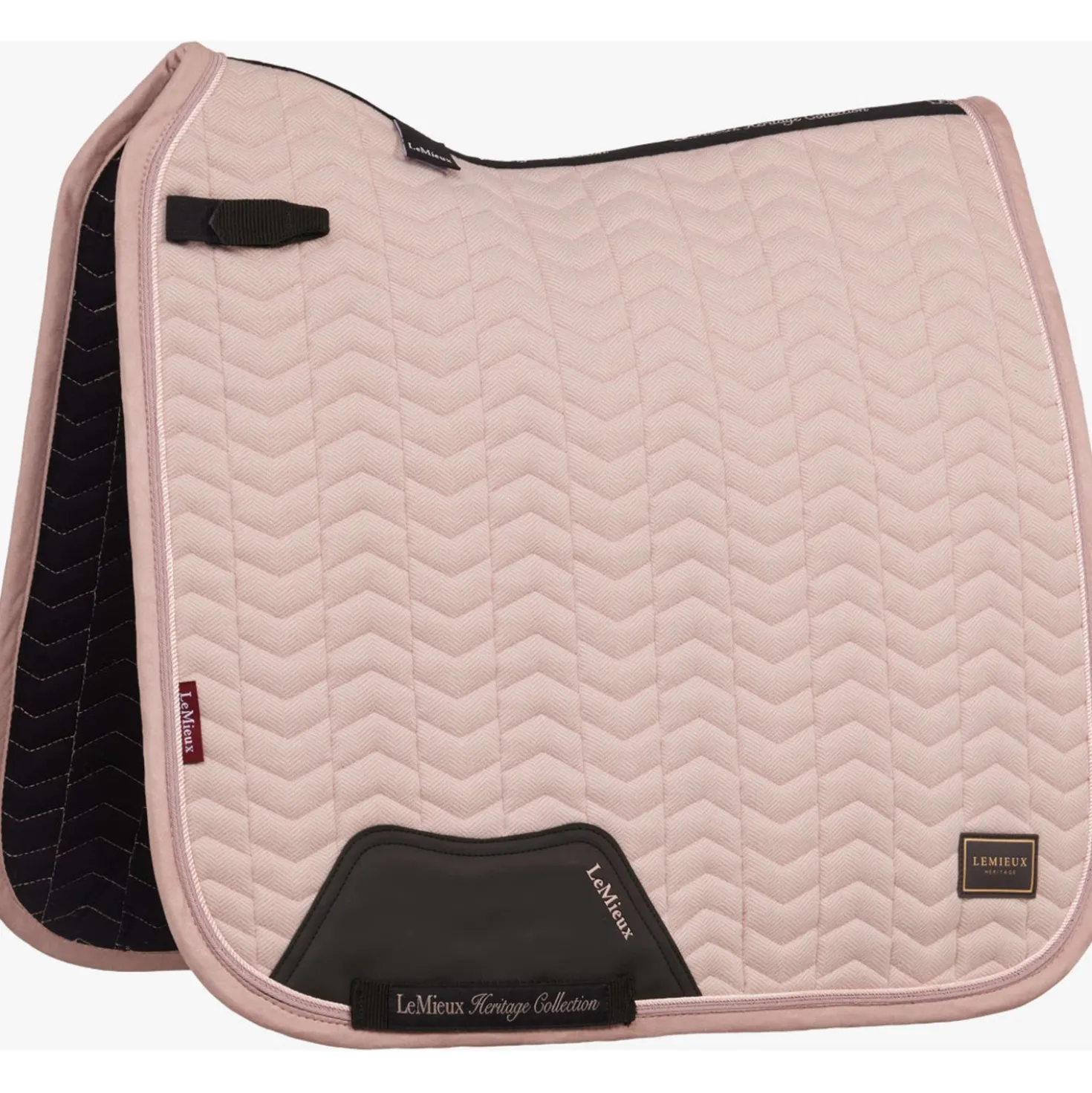 LeMieux Zadeldekje Heritage Herringbone Square Dressuur Wild Rose