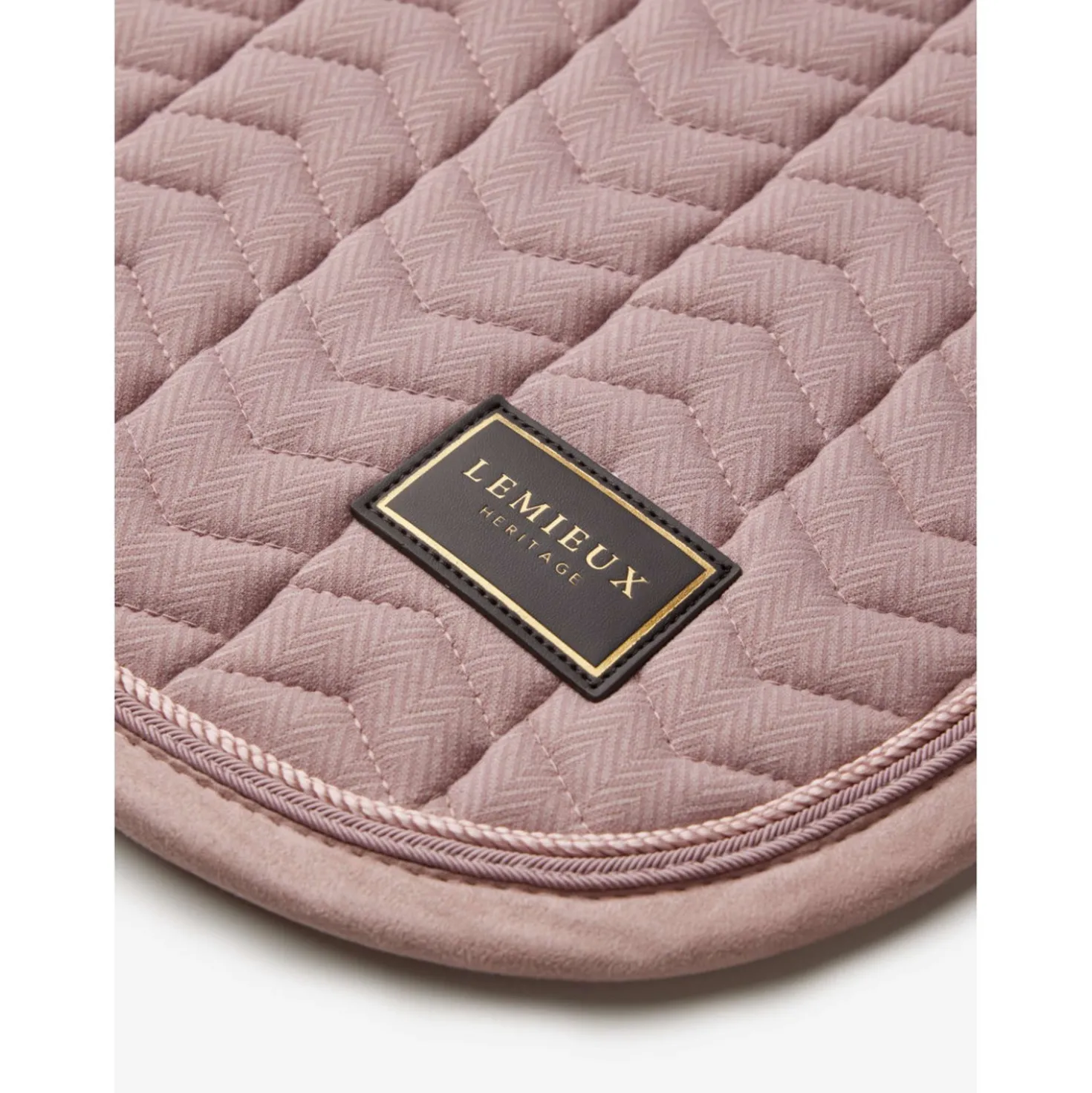 LeMieux Zadeldekje Heritage Herringbone Square Dressuur Wild Rose