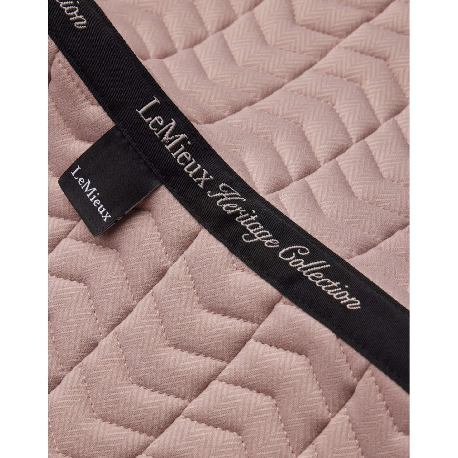 LeMieux Zadeldekje Heritage Herringbone Square Dressuur Wild Rose