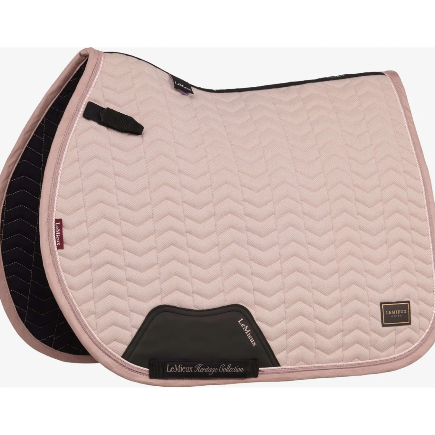LeMieux Zadeldekje Heritage Herringbone Square Springen Wild Rose