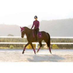 LeMieux Zadeldekje Loire Classic Square Dressuur Blackberry