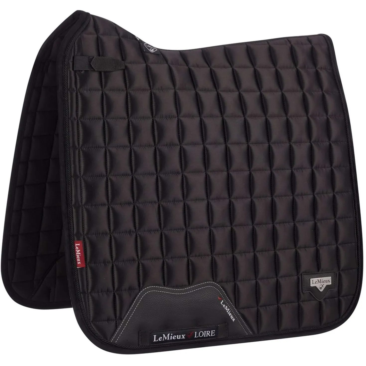 LeMieux Zadeldekje Loire Classic Satin Square Dressuur Zwart