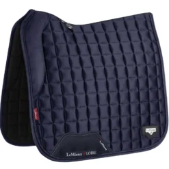 LeMieux Zadeldekje Loire Memory Satin Square Dressuur Navy