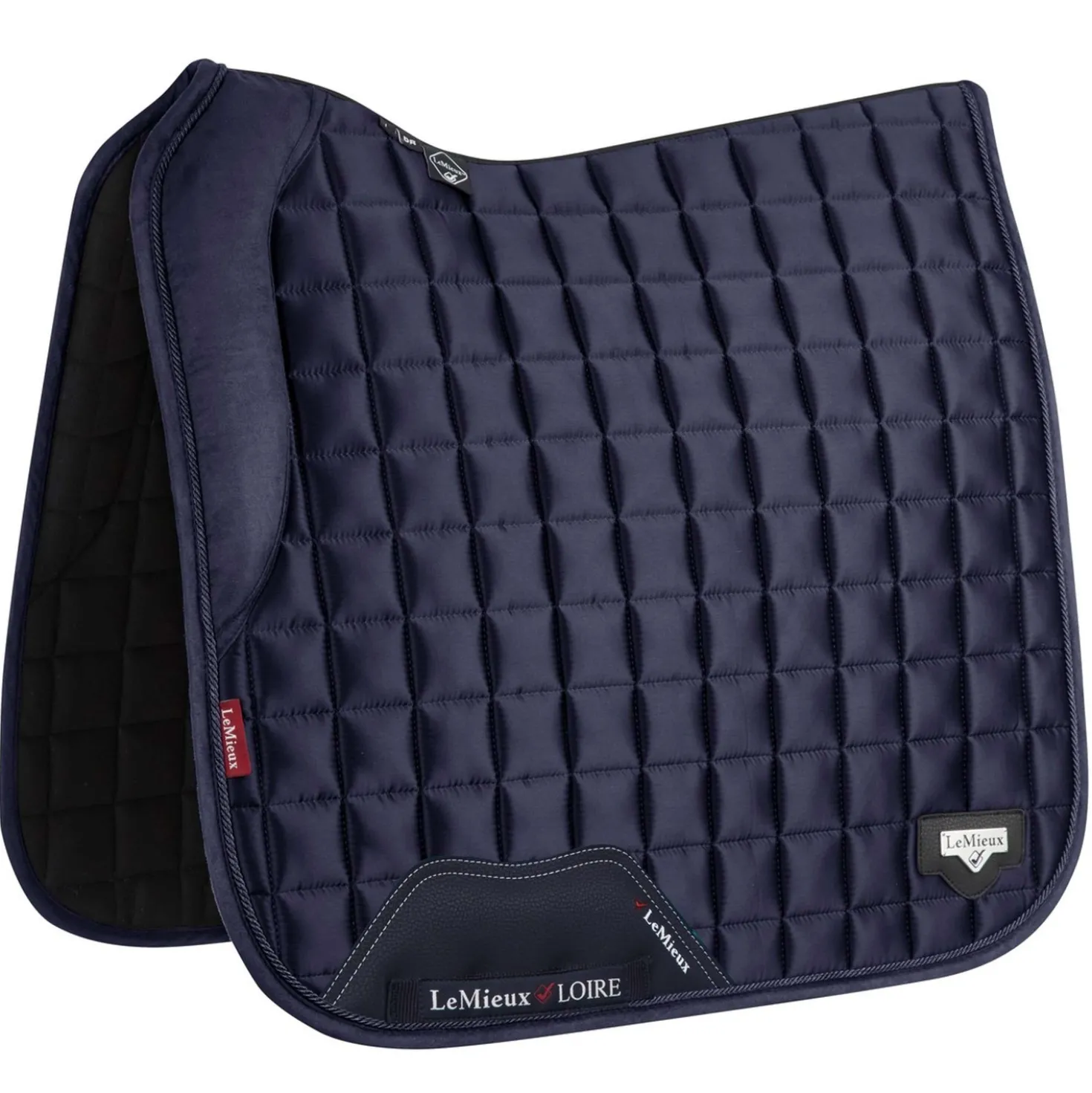 LeMieux Zadeldekje Loire Memory Satin Square Dressuur Navy