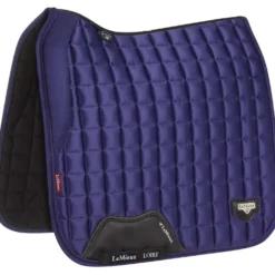 LeMieux Zadeldekje Loire Memory Satin Square Dressuur Ink Blue