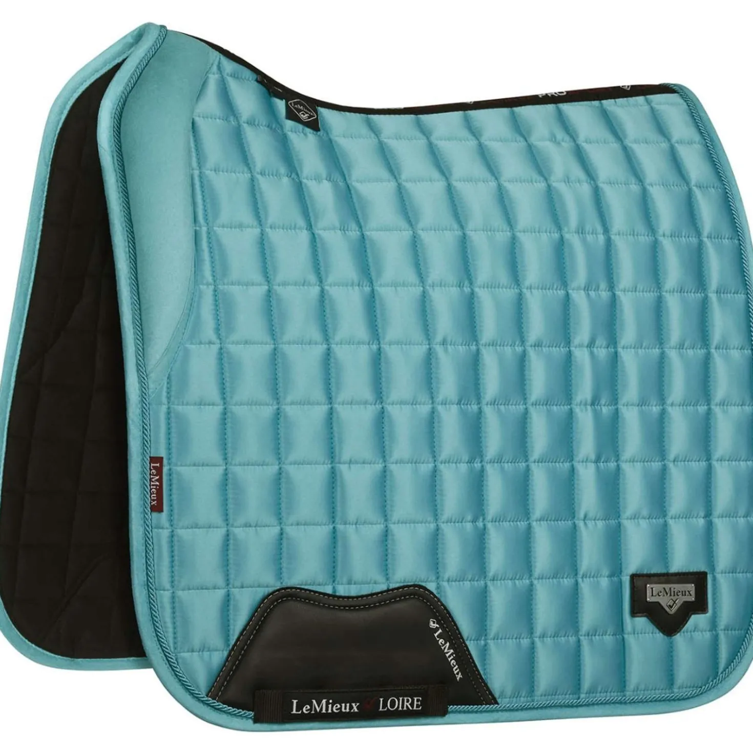 LeMieux Zadeldekje Loire Memory Satin Square Dressuur Azure