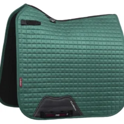 LeMieux Zadeldekje Luxury Square Dressuur Peacock Groen
