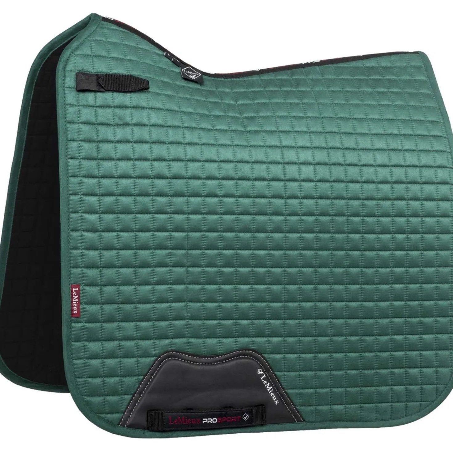 LeMieux Zadeldekje Luxury Square Dressuur Peacock Groen