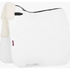 LeMieux Zadeldekje ProLambs Square Half Lined Dressuur Wit/Wit