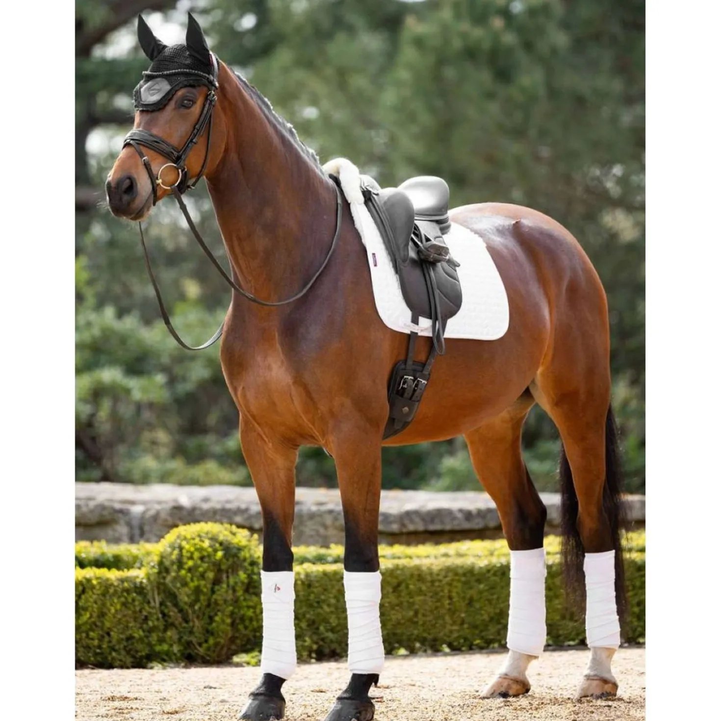 LeMieux Zadeldekje ProLambs Square Half Lined Dressuur Wit/Natural