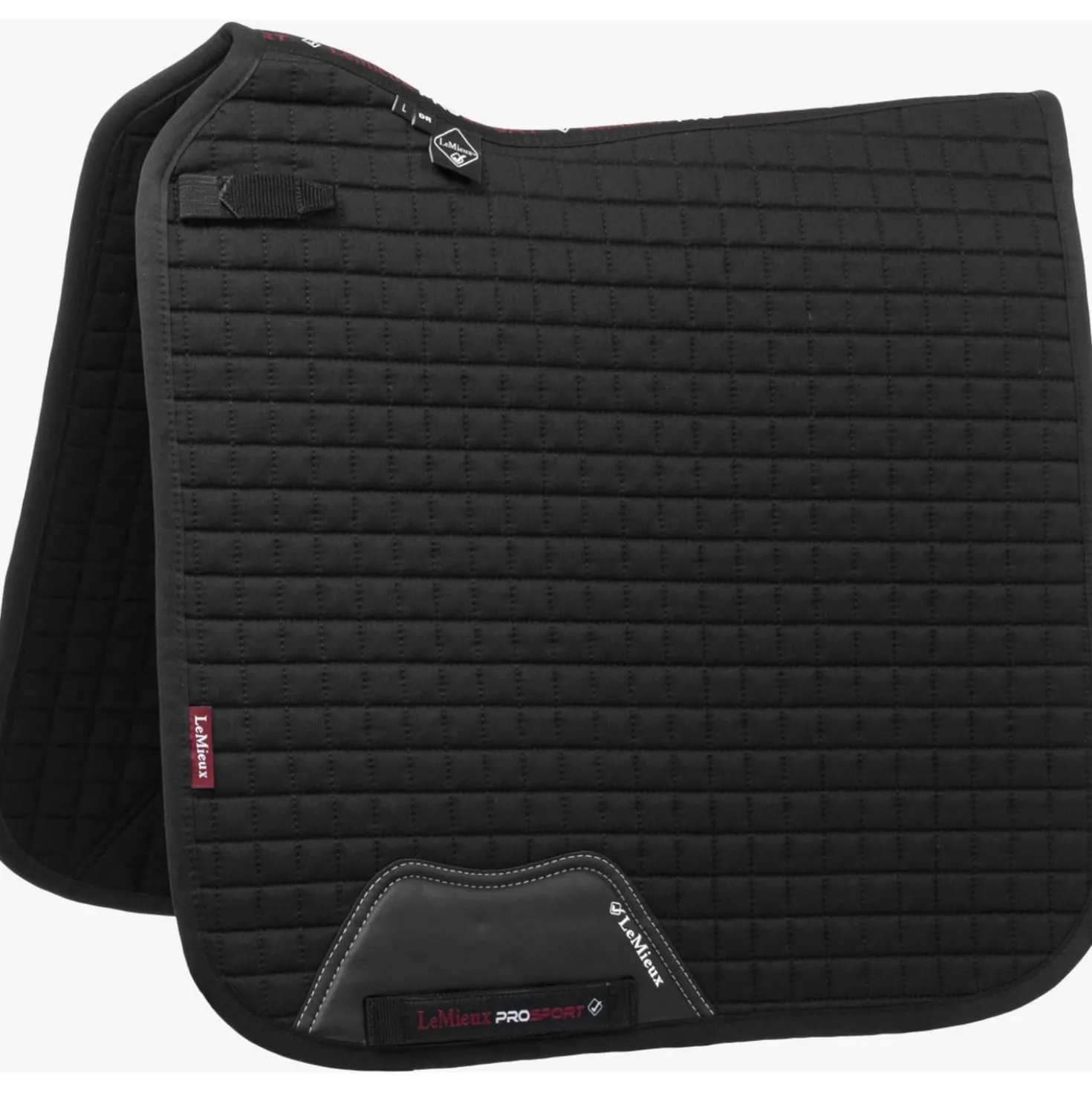 LeMieux Zadeldekje Prosport Plain Square D-Ring Dressuur Zwart