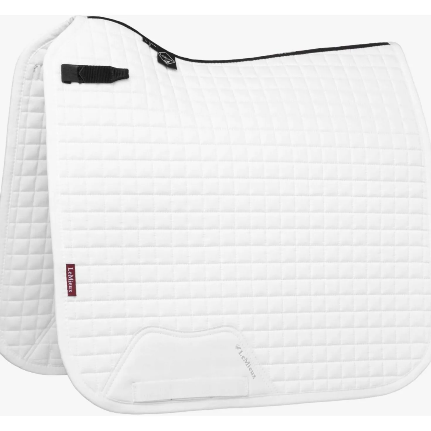 LeMieux Zadeldekje Prosport Plain Square D-Ring Dressuur Wit