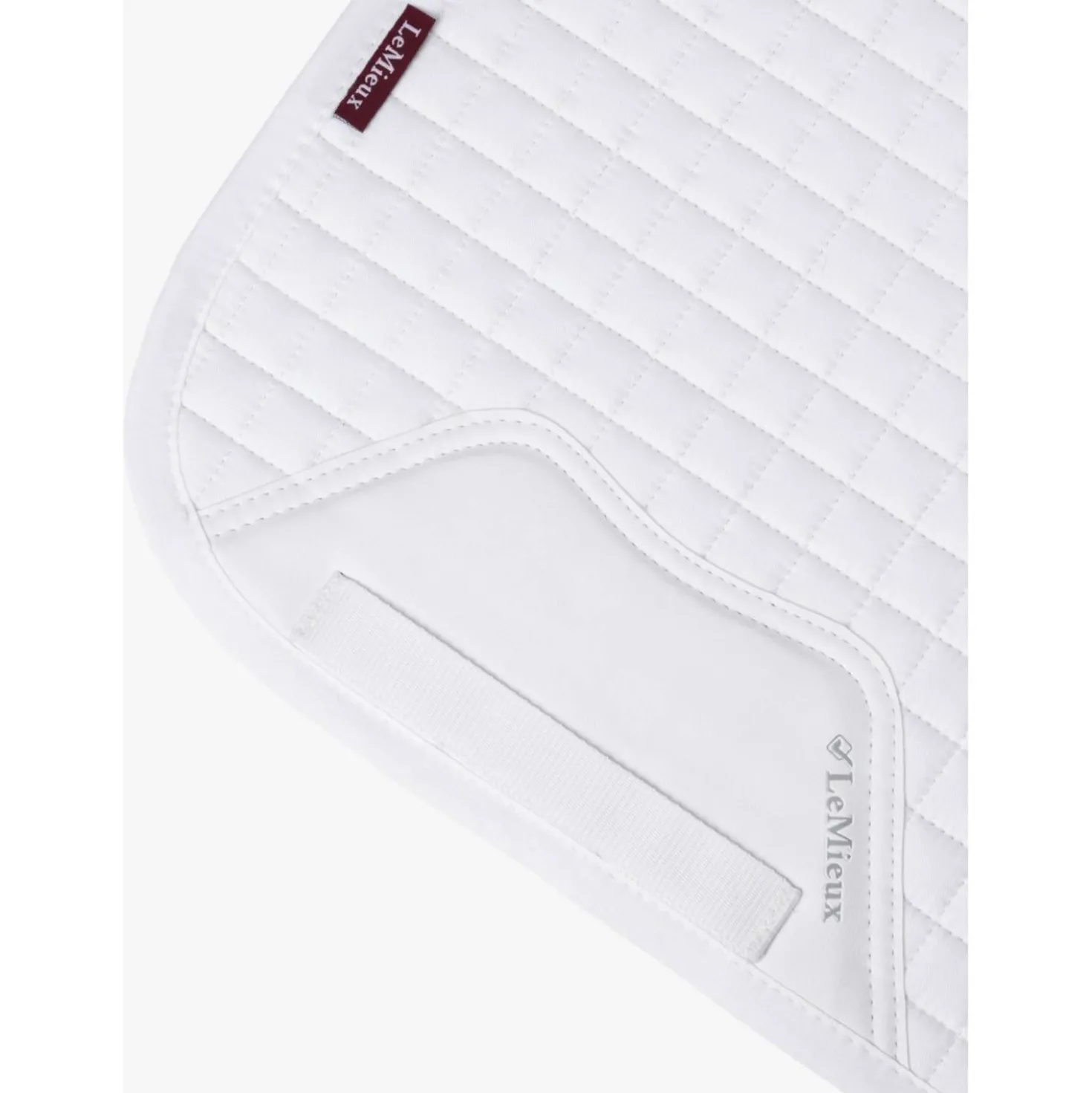 LeMieux Zadeldekje Prosport Plain Square D-Ring Dressuur Wit